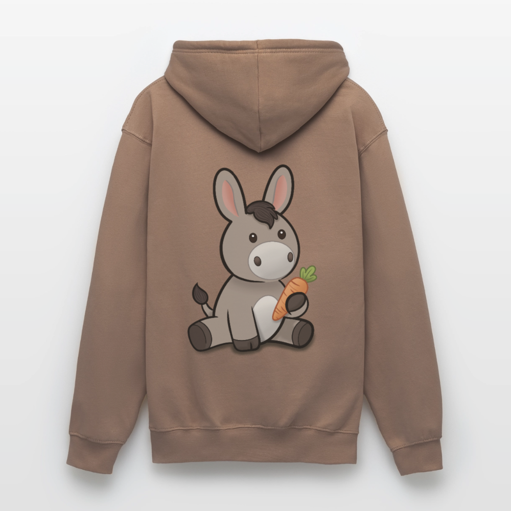der-kleine-esel-unisex-hoodie - Mokka