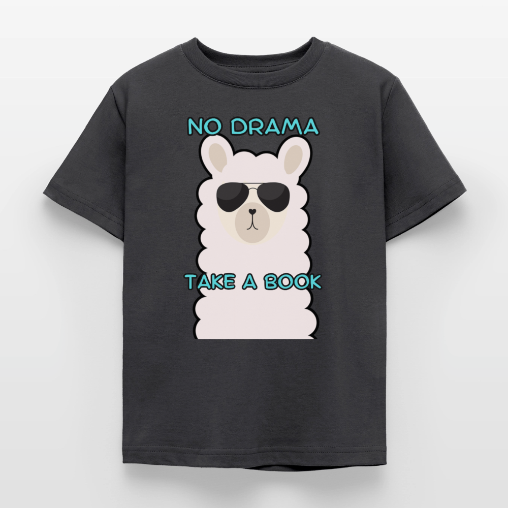 no-drama-kinder-t-shirt - Dunkelgrau