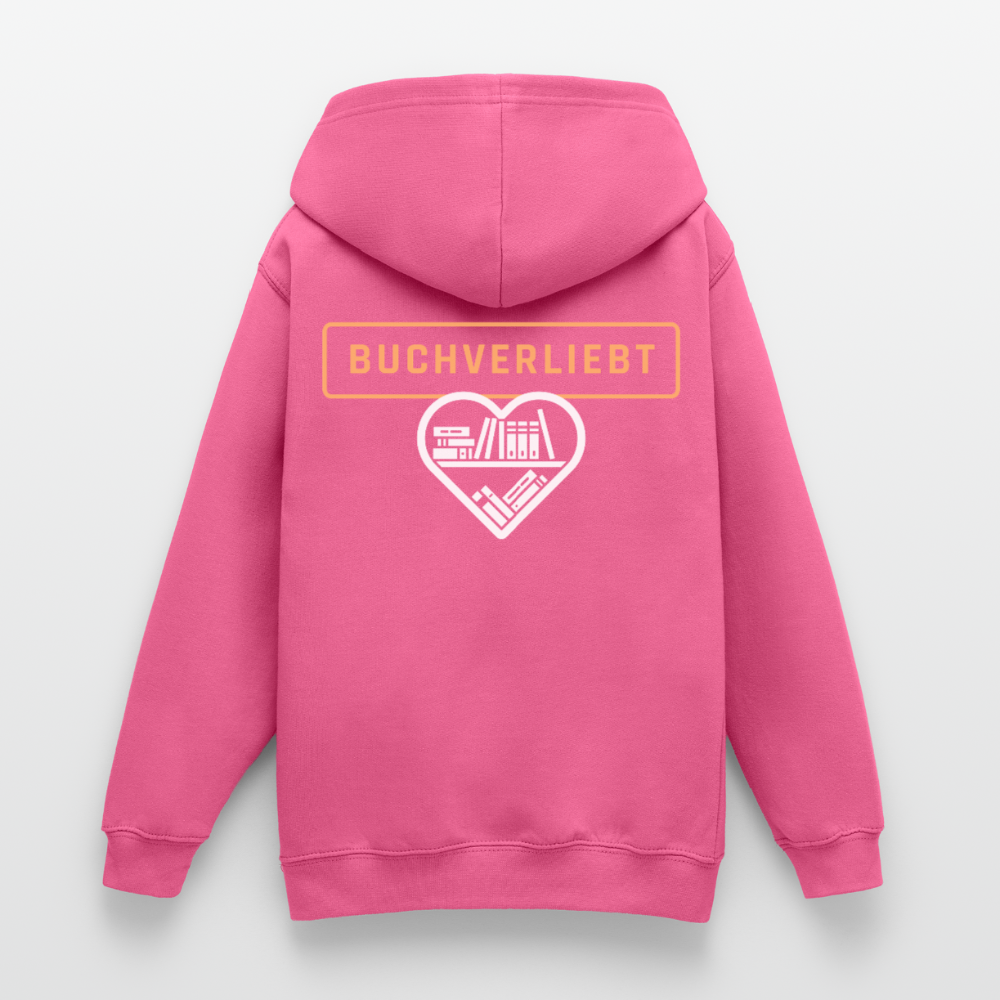 buchverliebt-teenager-hoodie - Pink