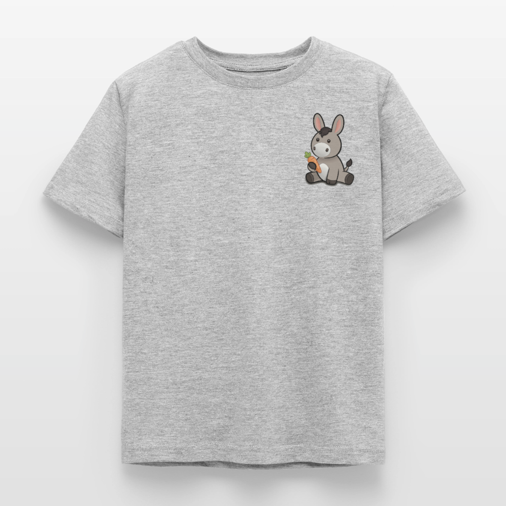 der-kleine-esel-kinder-t-shirt-pocket - Grau meliert