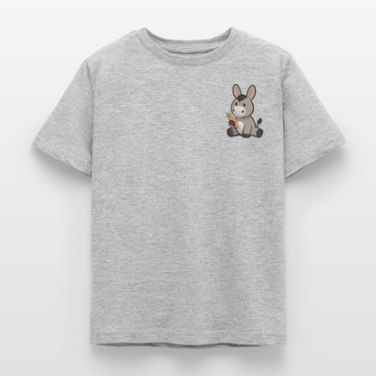 der-kleine-esel-kinder-t-shirt-pocket - Grau meliert