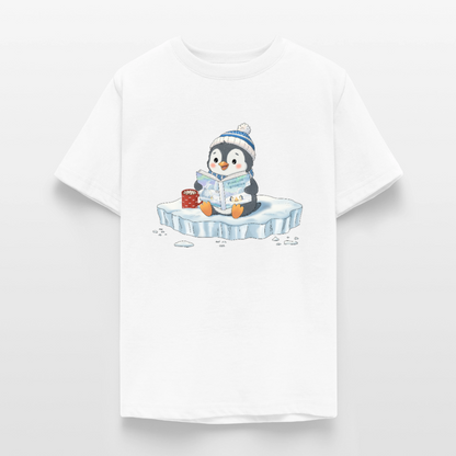 Cozy.Pinguin.Stories.Teenager.T-Shirt - Weiß