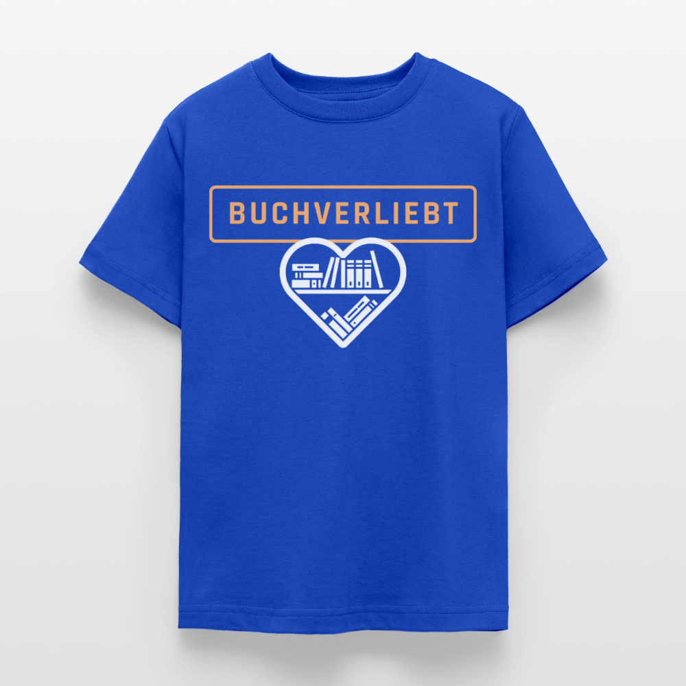 buchverliebt-teenager-kinder-t-shirt - Royalblau