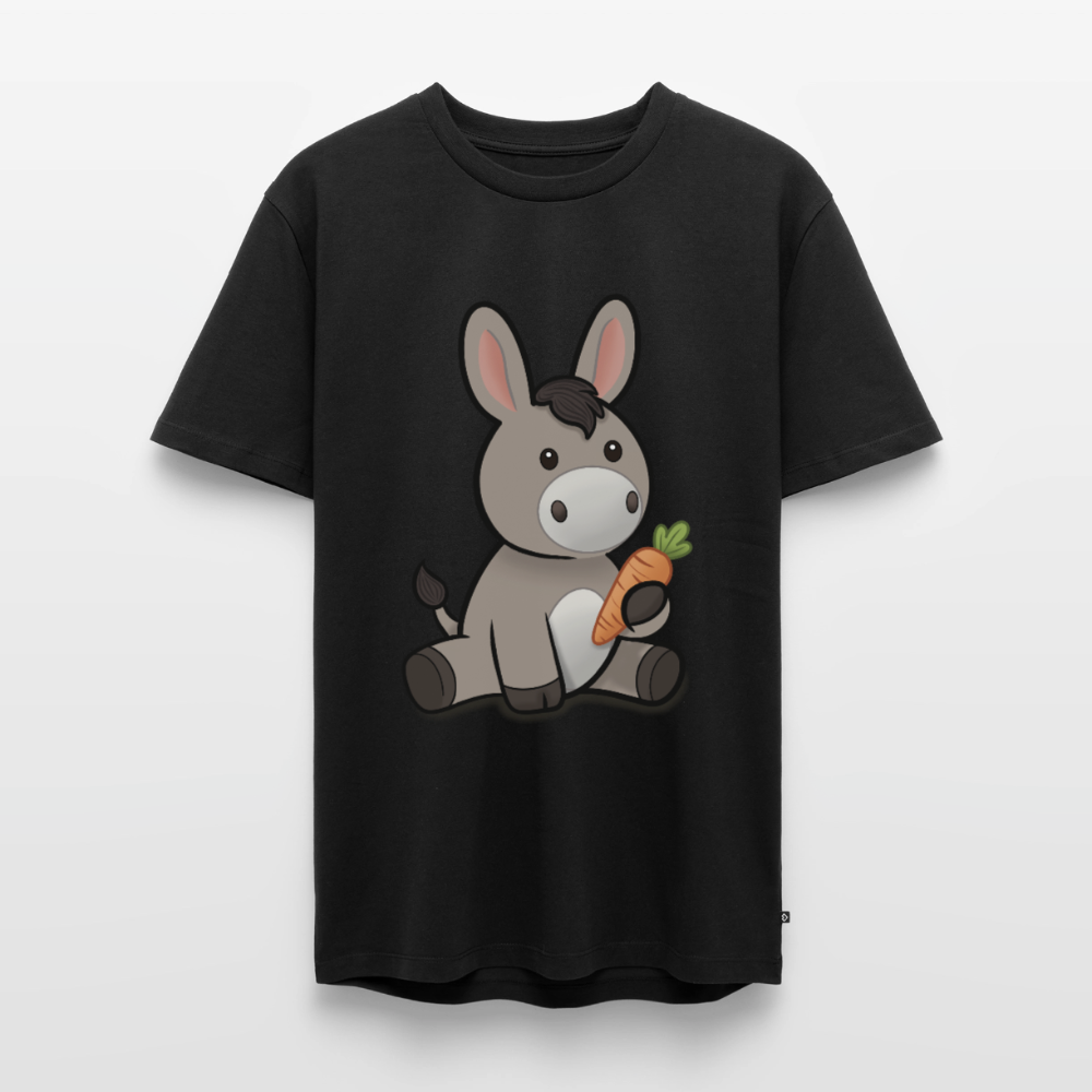 der-kleine-esel-männer-shirt - Schwarz