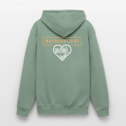 buchverliebt-unisex-hoodie - Graugrün