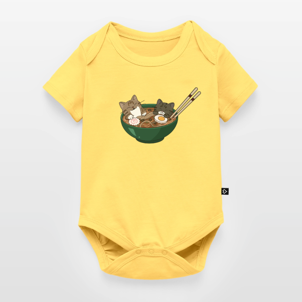 Sushi-Cats-ramen-baby-bio-body - Pastellgelb