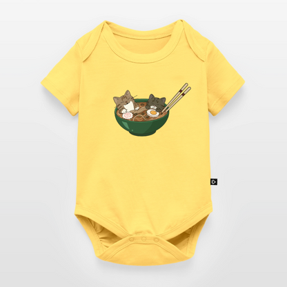 Sushi-Cats-ramen-baby-bio-body - Pastellgelb