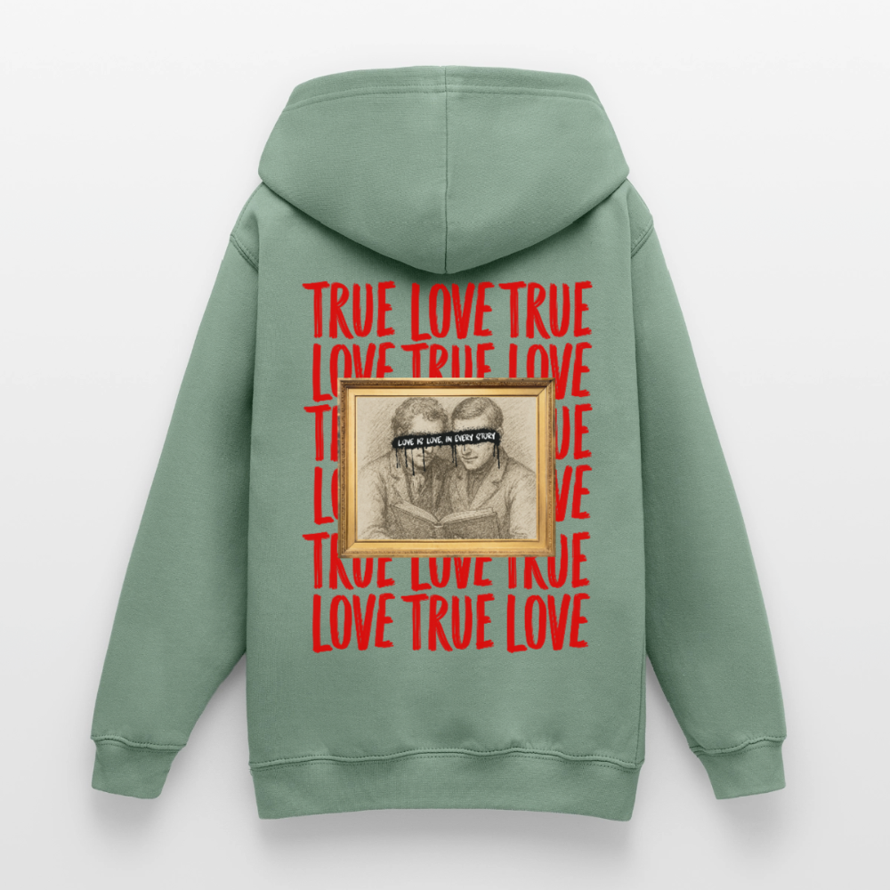 love.is.love.men.unisex.hoodie - Graugrün