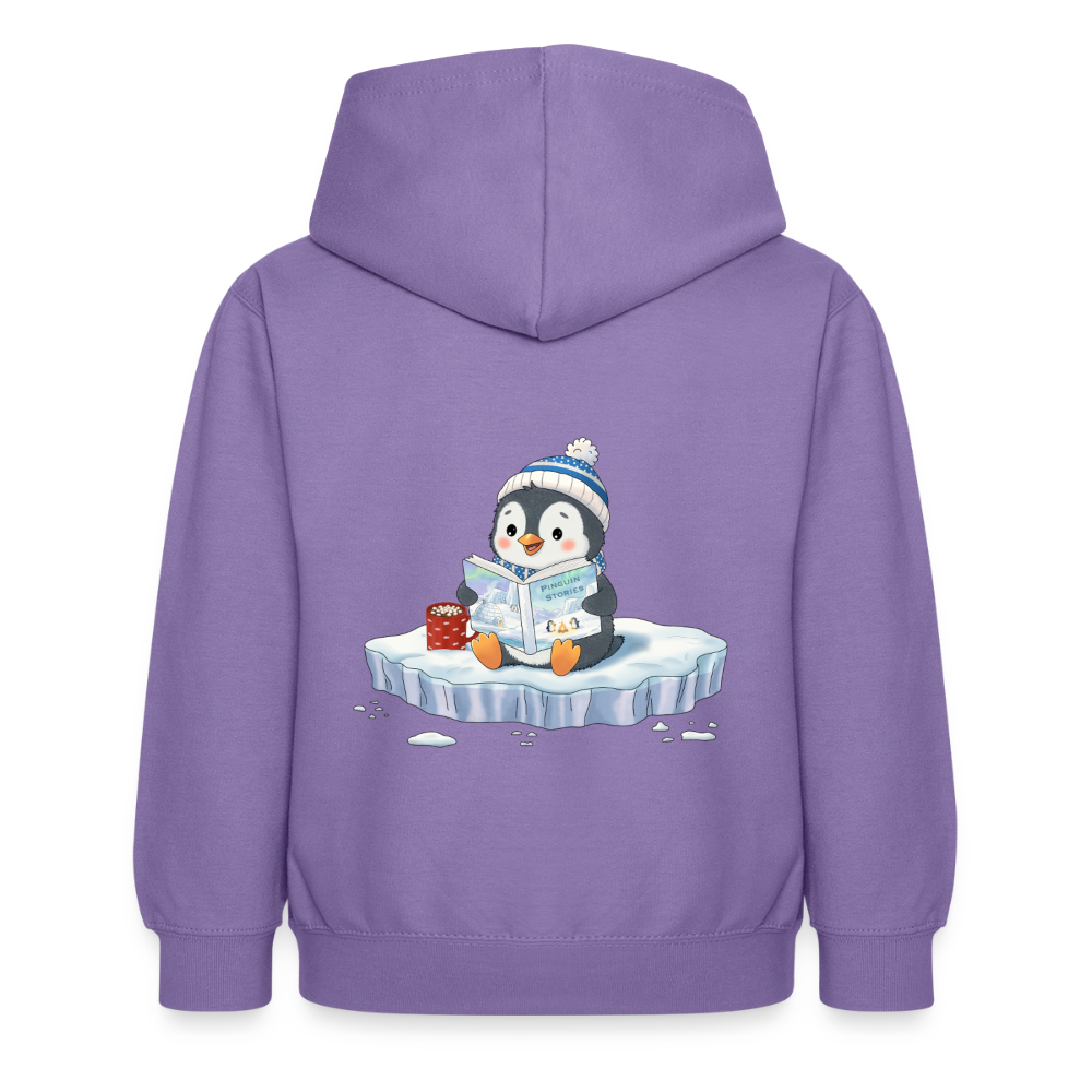 cozy.pinguin.stories.kinder.hoodie - Lavendel