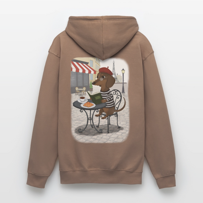 dackel.in.paris.tres.pawfect.unisex.hoodie - Mokka