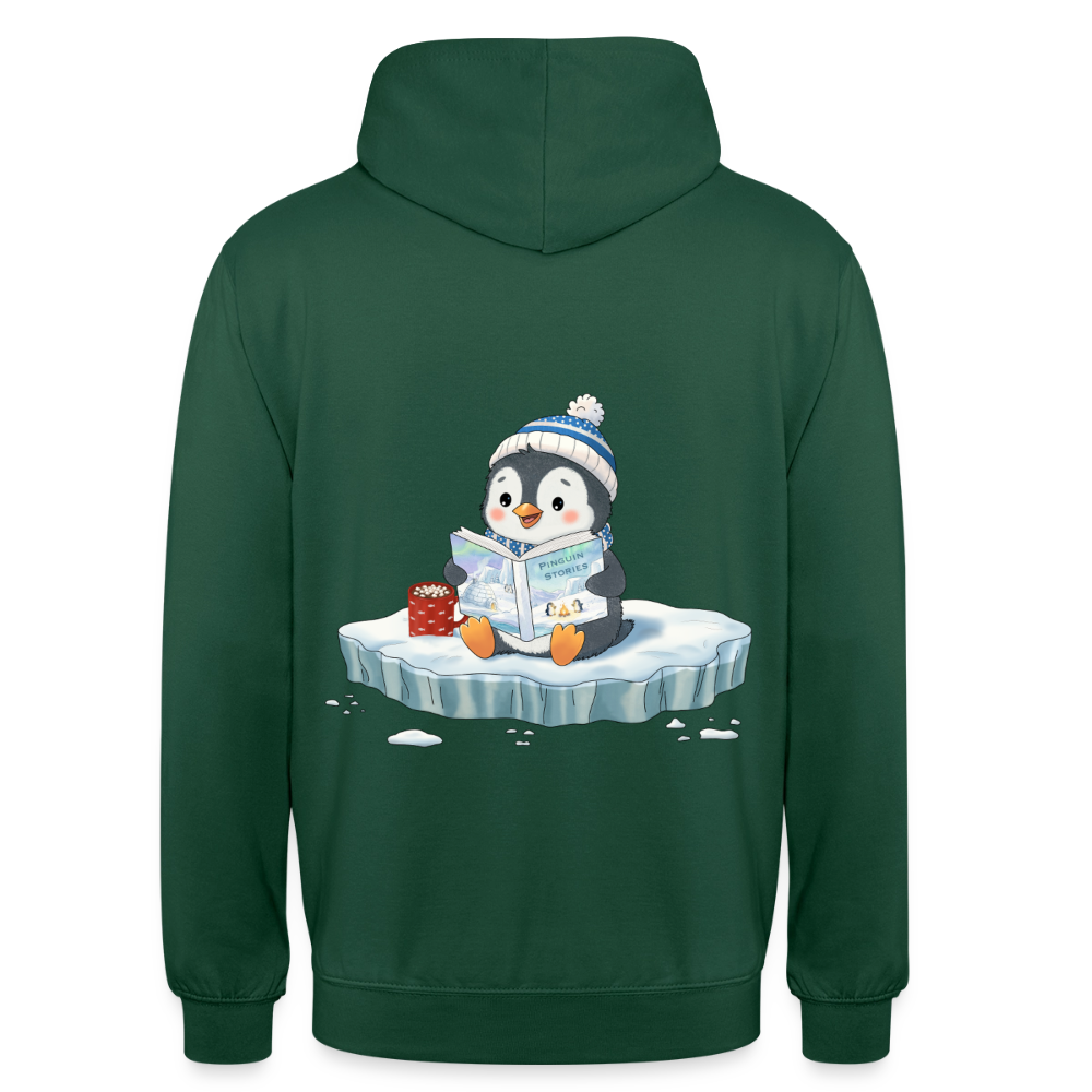 cozy.pinguin.stories.unisex.hoodie - Flaschengrün