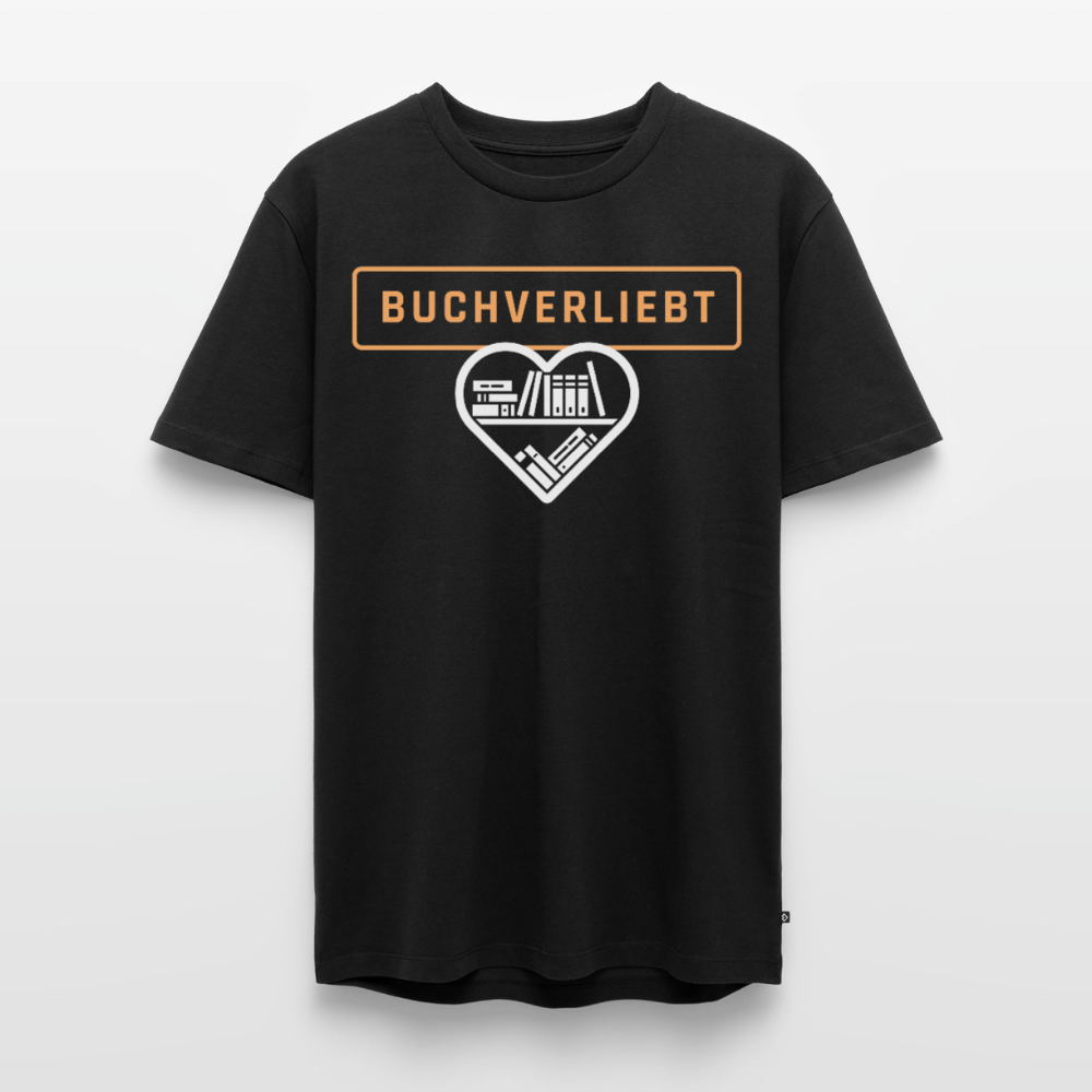 buchverliebt-männer-shirt - Schwarz