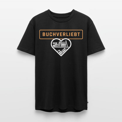 buchverliebt-männer-shirt - Schwarz