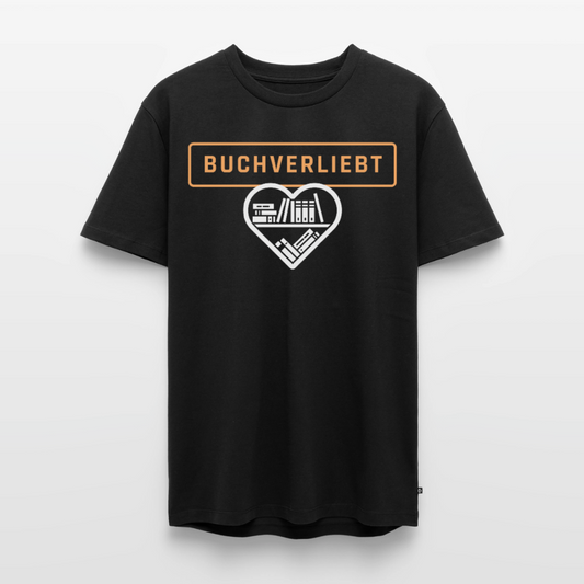 buchverliebt-männer-shirt - Schwarz