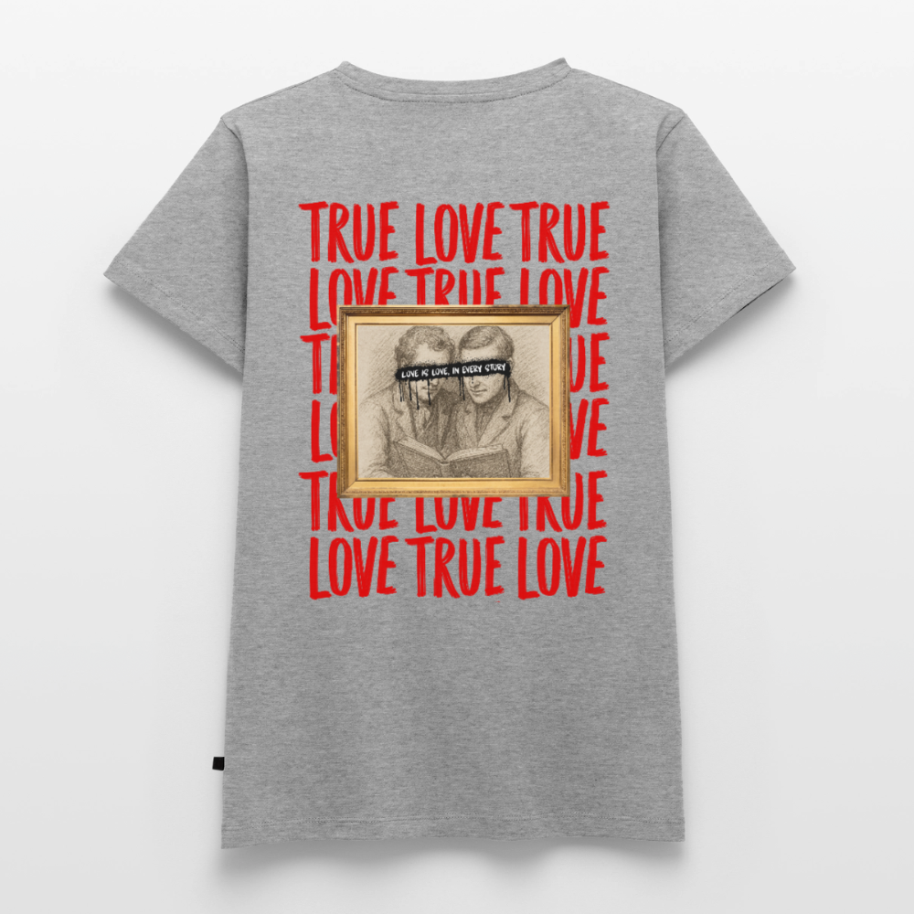 love.is.love.men.frauen.shirt - Grau meliert