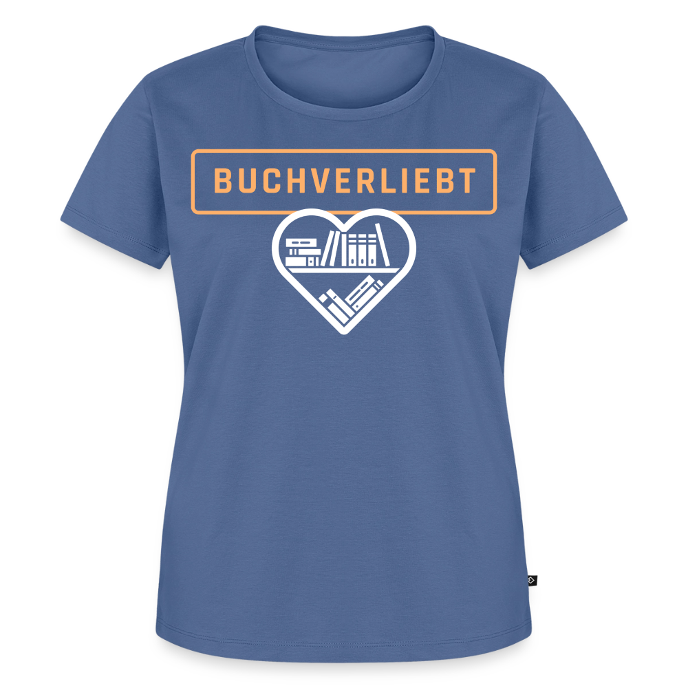 buchverliebt-frauen-shirt - Taubenblau