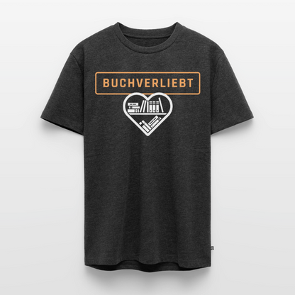 buchverliebt-männer-shirt - Anthrazit meliert