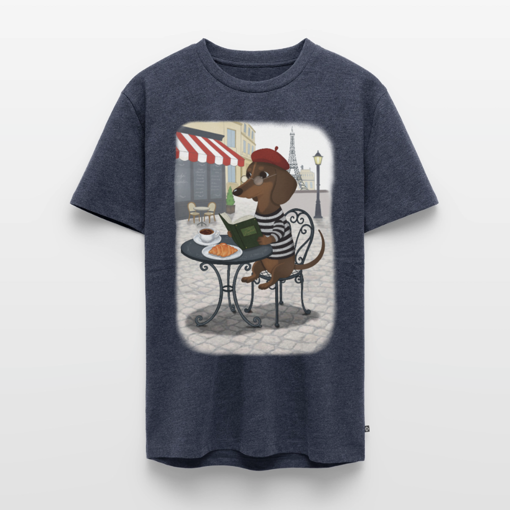 Dackel in Paris – Très Pawfect  | Premium T-Shirt für Männer - Jeansblau 