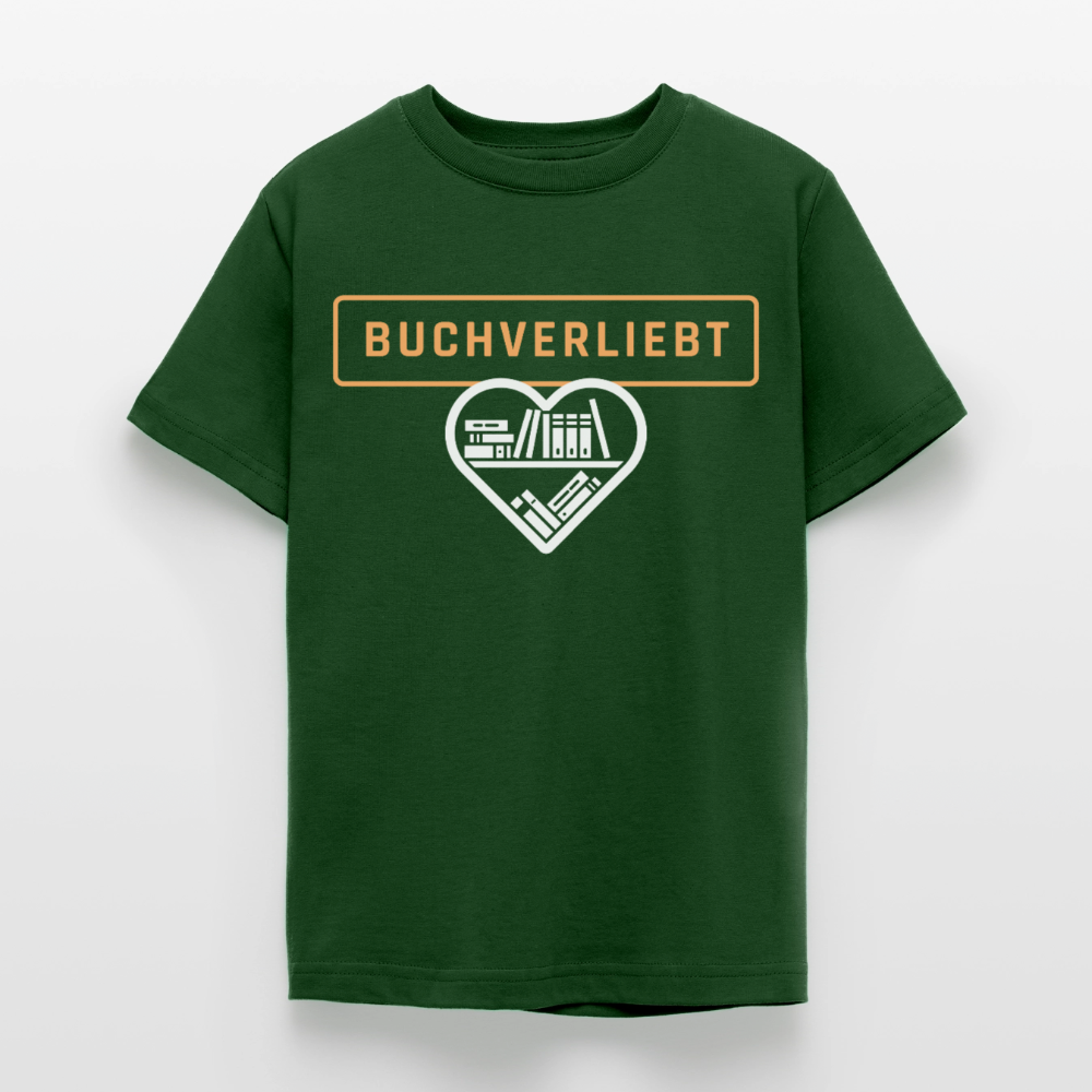buchverliebt-teenager-kinder-t-shirt - Forstgrün 