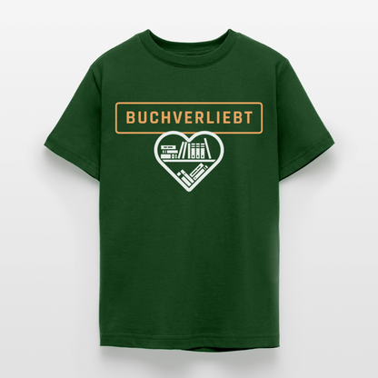 buchverliebt-teenager-kinder-t-shirt - Forstgrün 