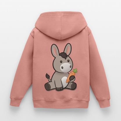 der-kleine-esel-kinder-hoodie - Altrosa