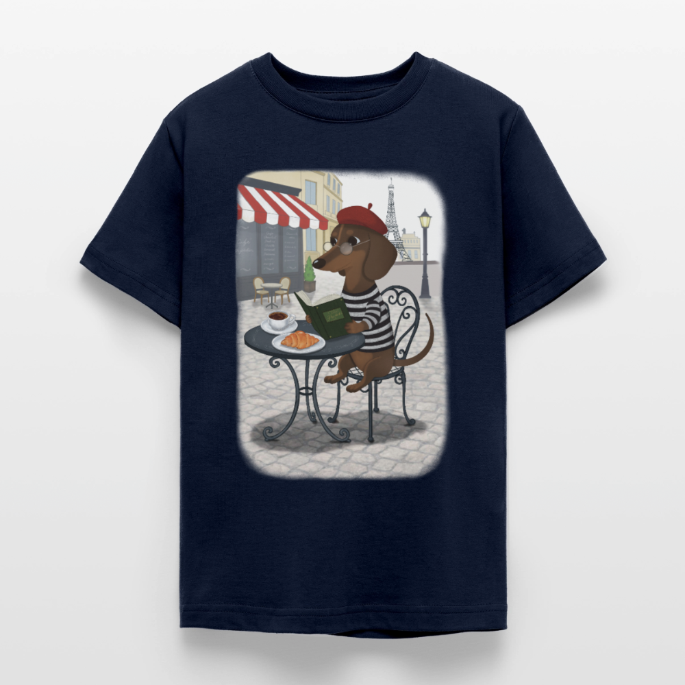dackel-in-paris.tres.pawfect.teenager.t-shirt - Navy
