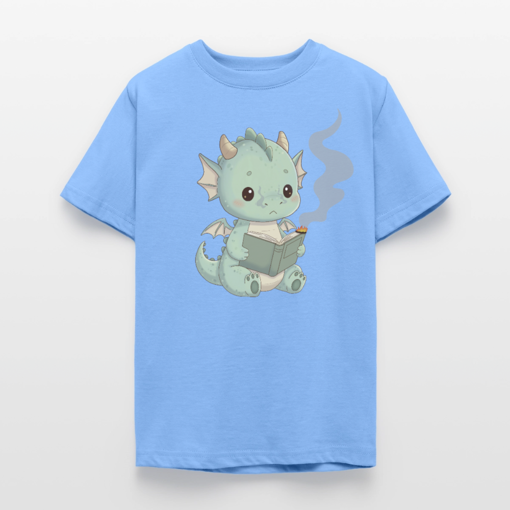 kleiner-bucherdrache-teenager-t-shirt - Himmelblau