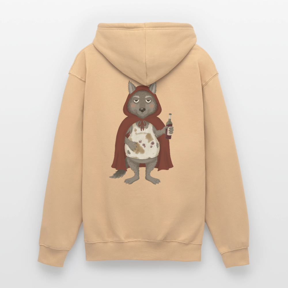 der.asoziale.wolf.unisex.hoodie - Pfirsich
