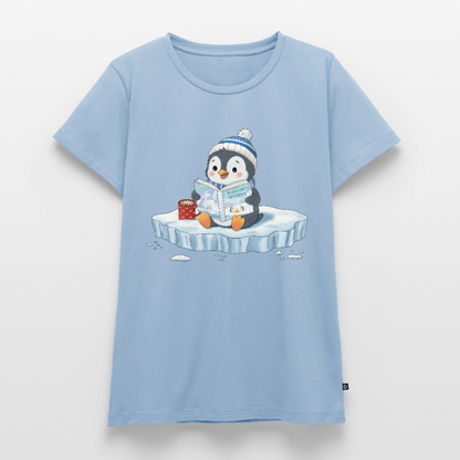 Cozy Pinguin Stories | Premium T-Shirt für Frauen - Hellblau
