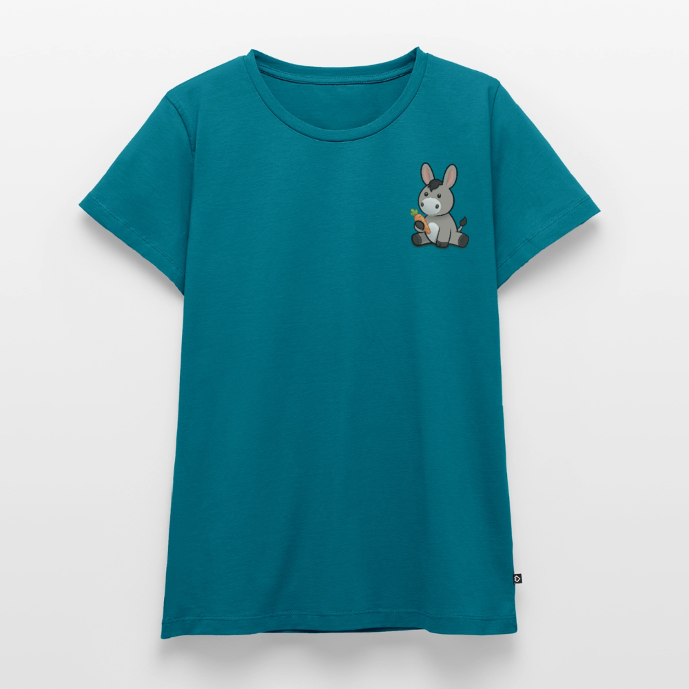 der-kleine-esel-frauen-shirt-pocket - Petrol