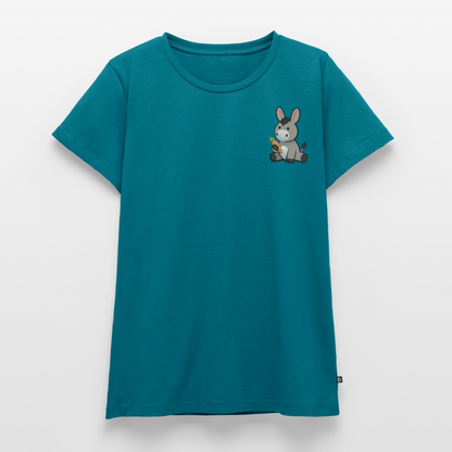 der-kleine-esel-frauen-shirt-pocket - Petrol