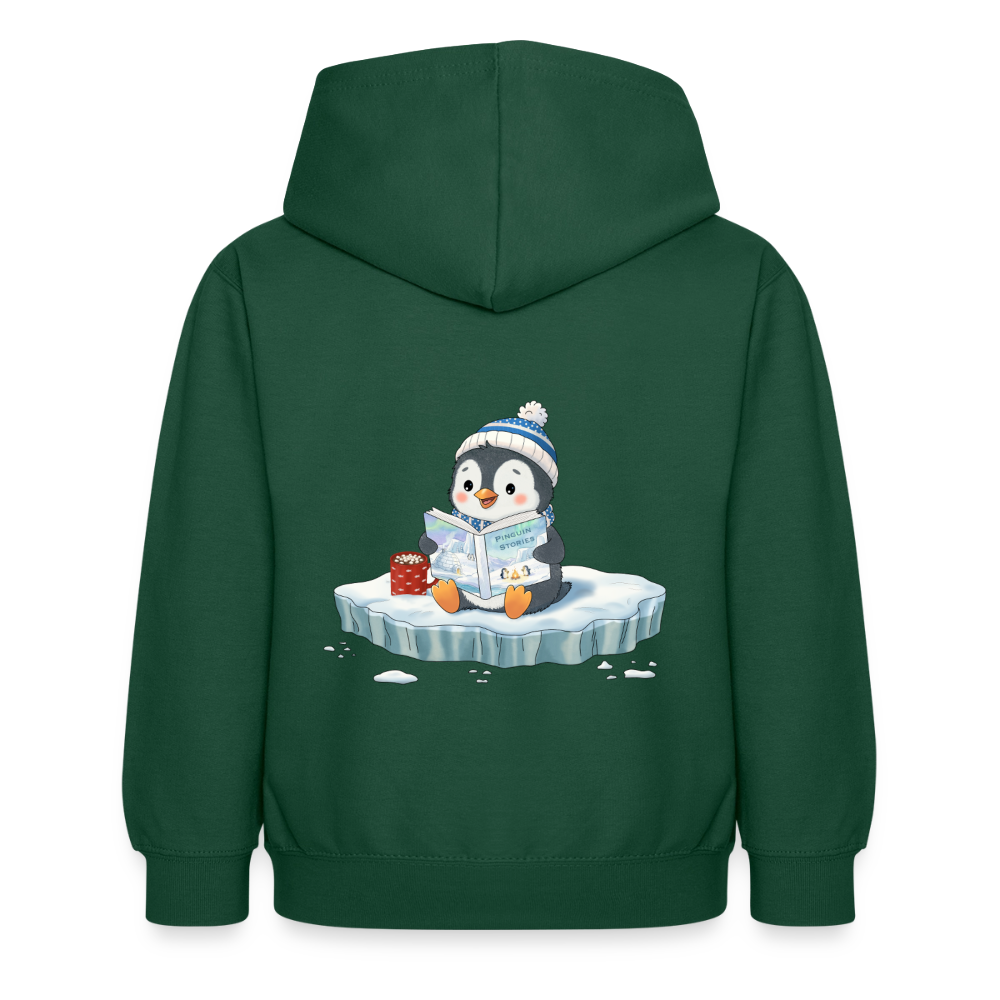 cozy.pinguin.stories.kinder.hoodie - Flaschengrün
