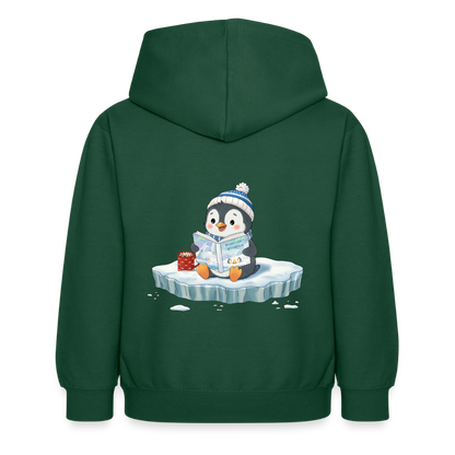 cozy.pinguin.stories.kinder.hoodie - Flaschengrün