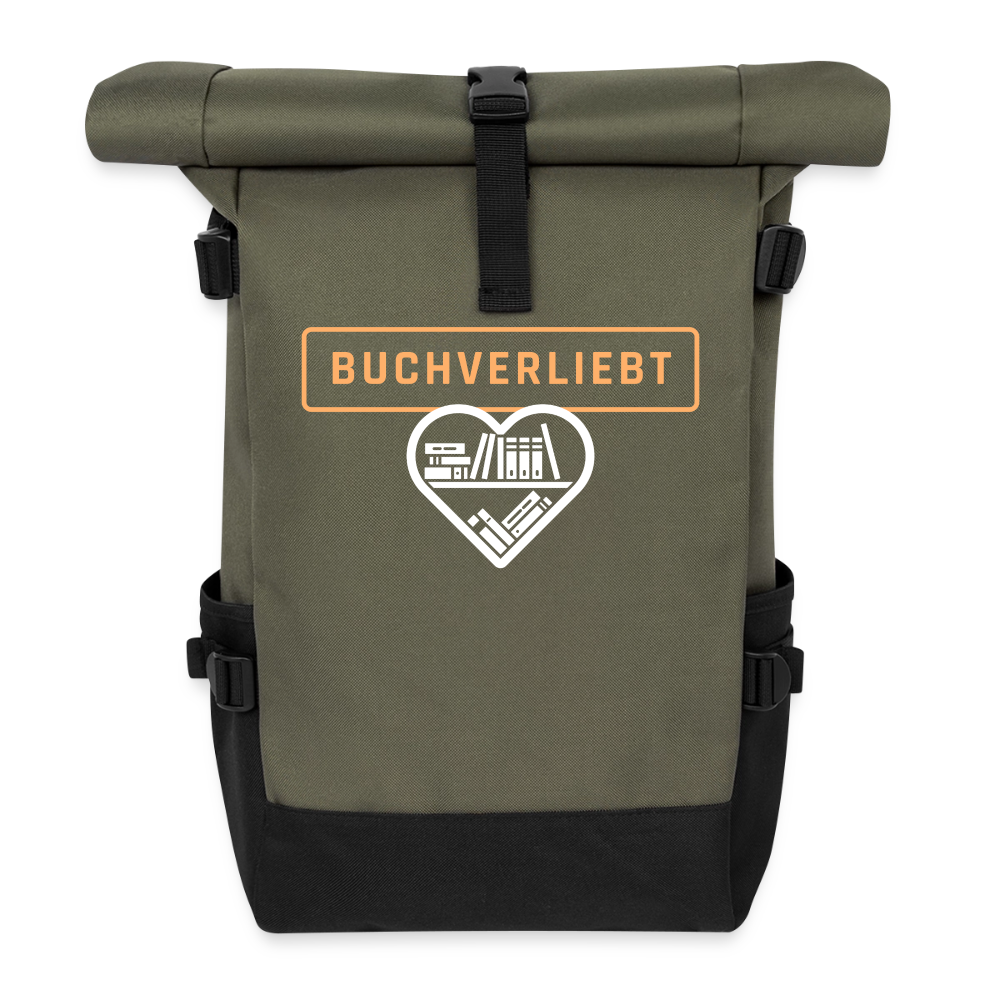 buchverliebt-unisex-hoodie-22l - Olive/Schwarz