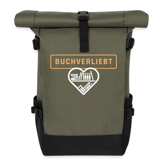 buchverliebt-unisex-hoodie-22l - Olive/Schwarz
