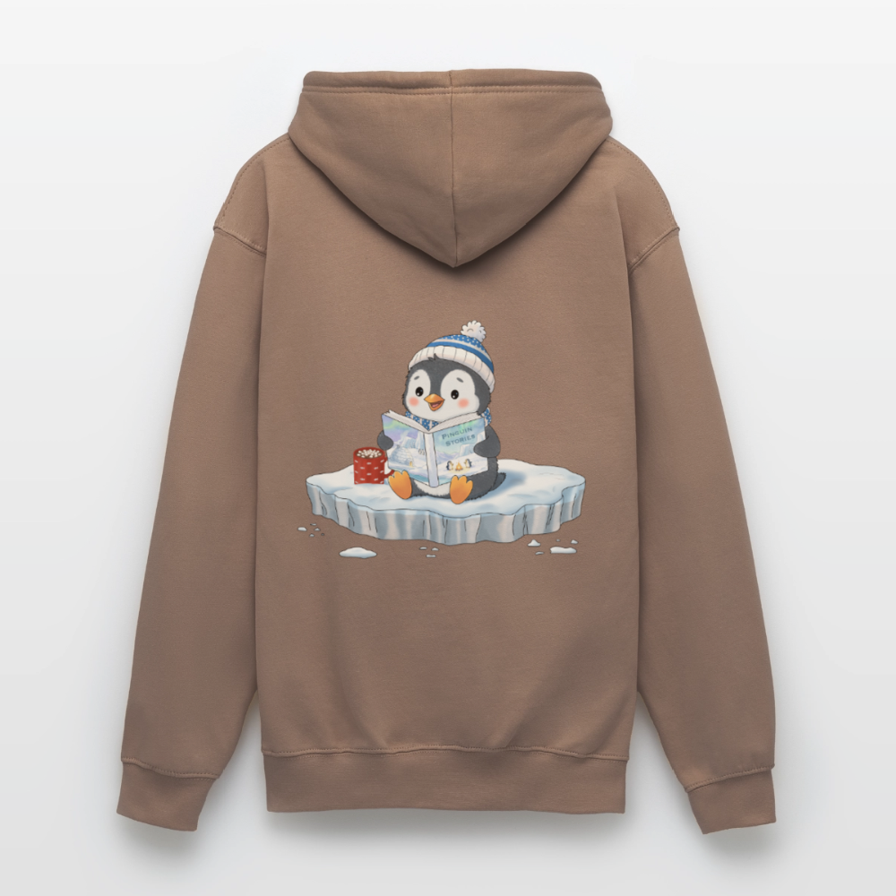 cozy.pinguin.stories.unisex.hoodie - Mokka