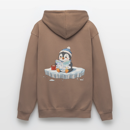cozy.pinguin.stories.unisex.hoodie - Mokka