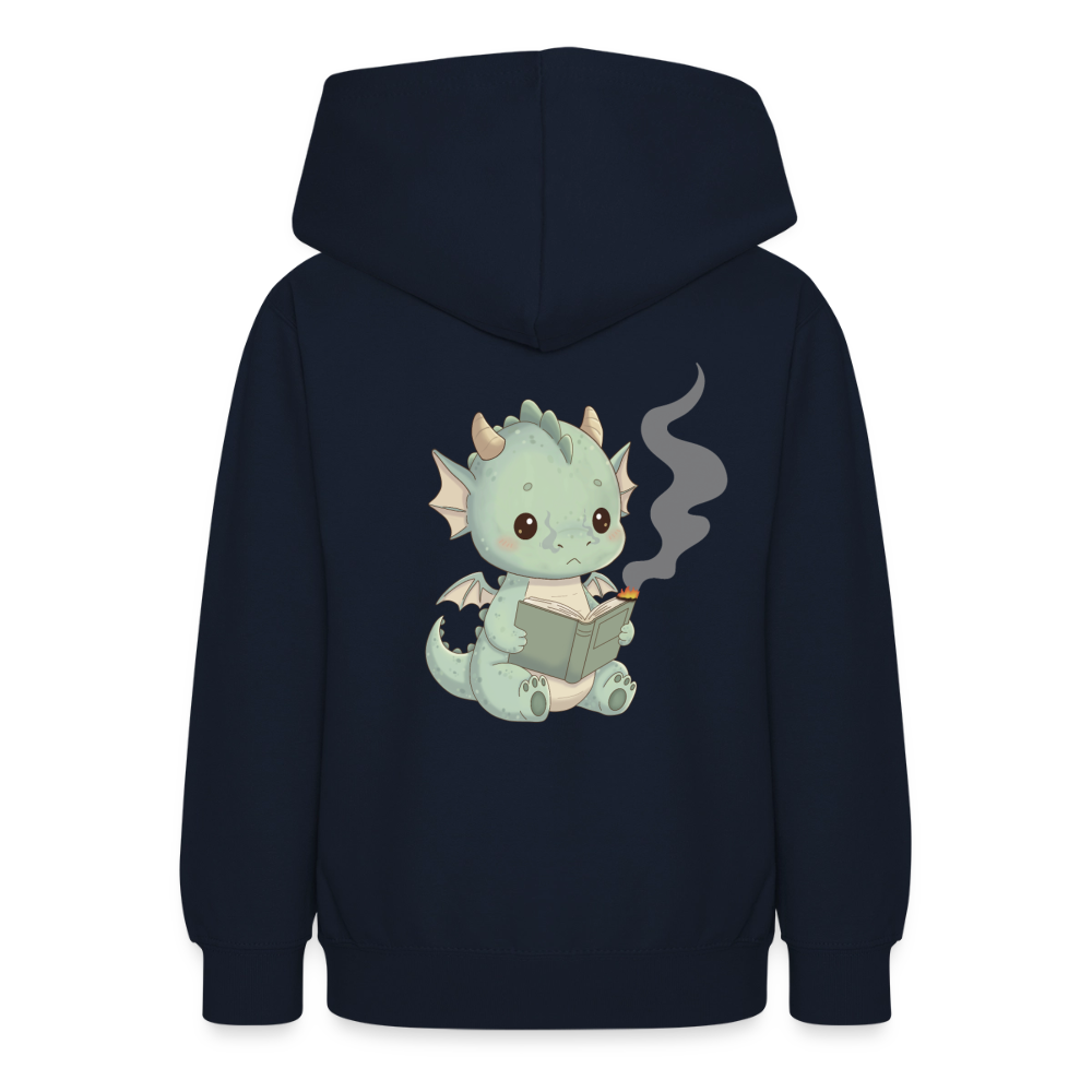 Kleiner.buecherdrache.teenager.hoodie - Navy