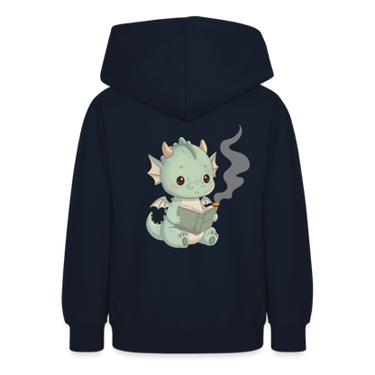 Kleiner.buecherdrache.teenager.hoodie - Navy