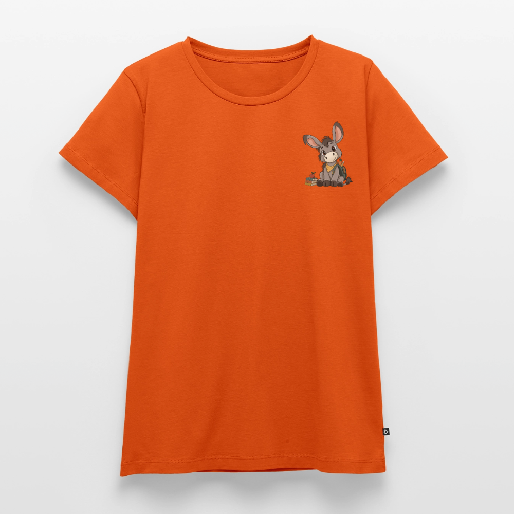 der-kleine-esel-classic-frauen-shirt-pocket - Orange 