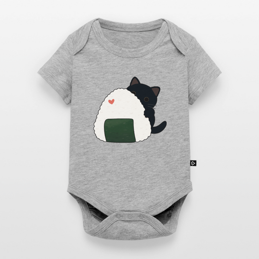 Sushi-Cats-Onigiri-baby-bio-body - Grau meliert