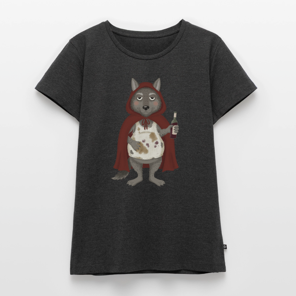 Der.asozial.wolf.frauen.shirt - Anthrazit meliert