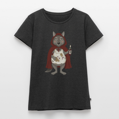 Der.asozial.wolf.frauen.shirt - Anthrazit meliert