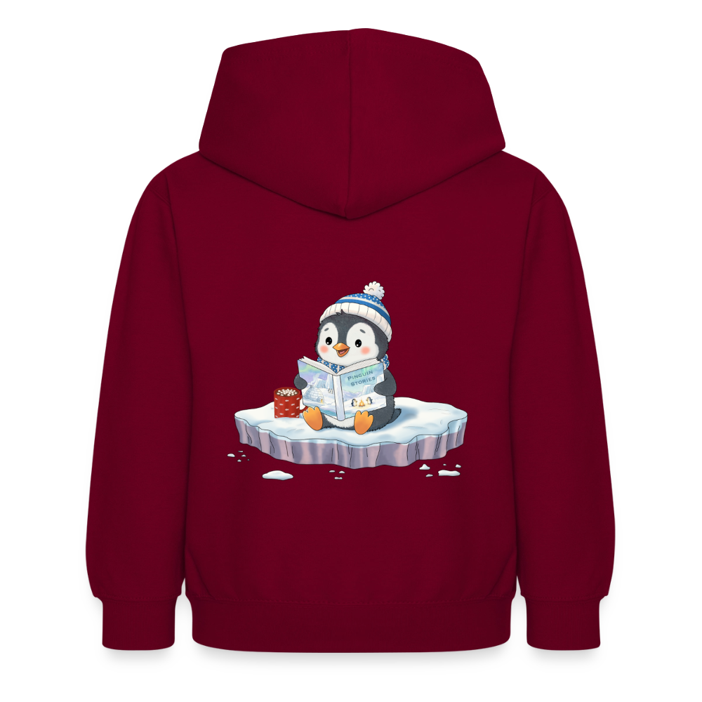 cozy.pinguin.stories.kinder.hoodie - Bordeaux
