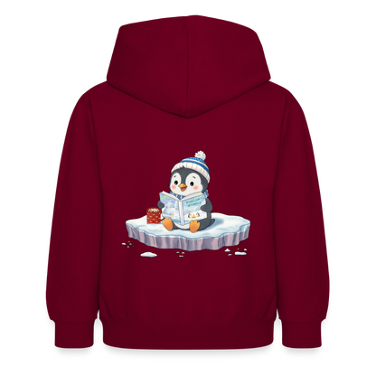 cozy.pinguin.stories.kinder.hoodie - Bordeaux