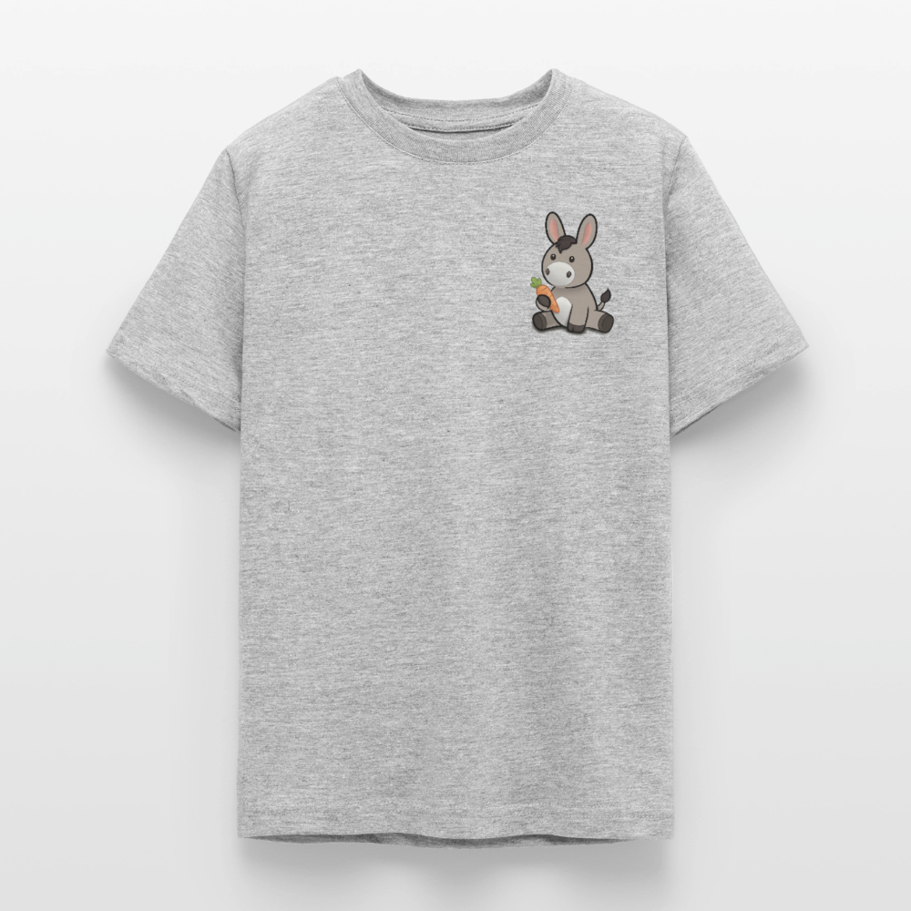 der-kleine-esel-teenager-t-shirt-pocket - Grau meliert