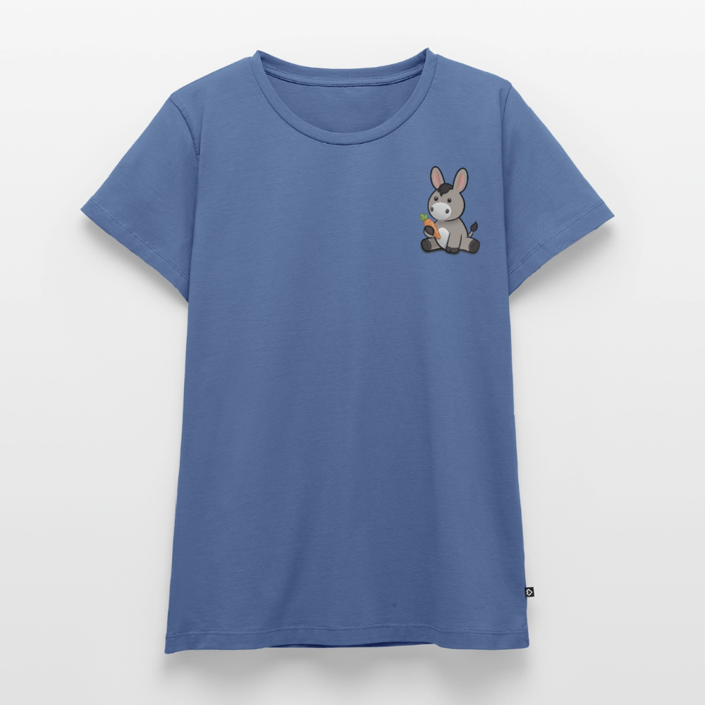 der-kleine-esel-frauen-shirt-pocket - Taubenblau