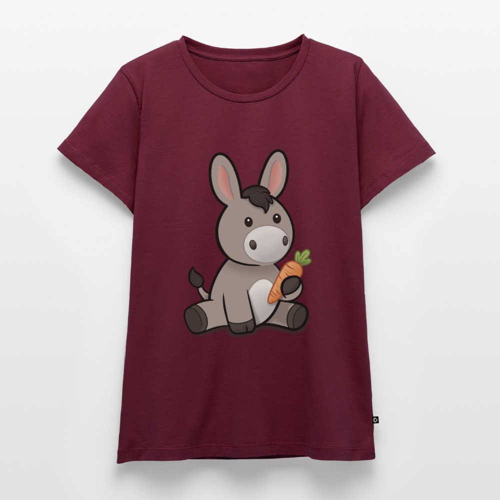 der-kleine-esel-frauen-shirt - Burgunderrot