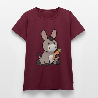 der-kleine-esel-frauen-shirt - Burgunderrot
