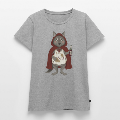 Der.asozial.wolf.frauen.shirt - Grau meliert
